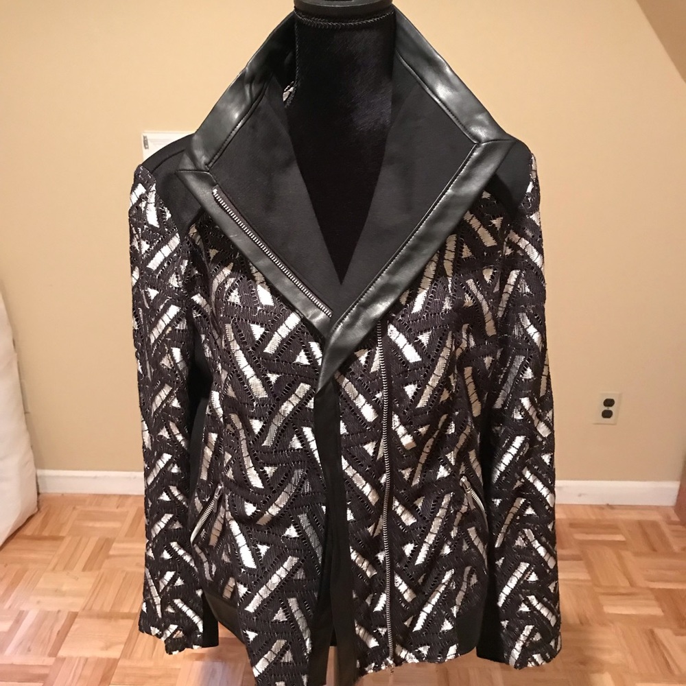 INC BLACK AND WHITE JACKET!